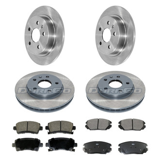 DuraGo® - Plain Front and Rear Brake Kit with Ceramic Pads