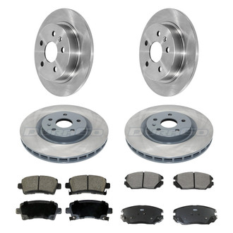 DuraGo® - Plain Front and Rear Brake Kit with Ceramic Pads