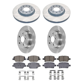 DuraGo® - Plain Front and Rear Brake Kit with Ceramic Pads
