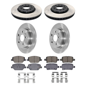DuraGo® - Plain Front and Rear Brake Kit with Ceramic Pads