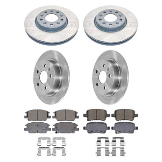 DuraGo® - Plain Front and Rear Brake Kit with Ceramic Pads
