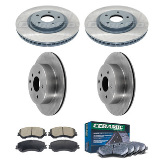 DuraGo® - Plain Front and Rear Brake Kit with Ceramic Pads