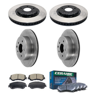 DuraGo® - Plain Front and Rear Brake Kit with Ceramic Pads