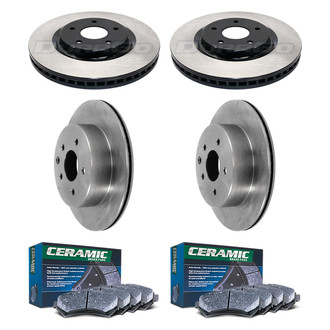 DuraGo® - Plain Front and Rear Brake Kit with Ceramic Pads