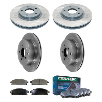DuraGo® - Plain Front and Rear Brake Kit with Ceramic Pads