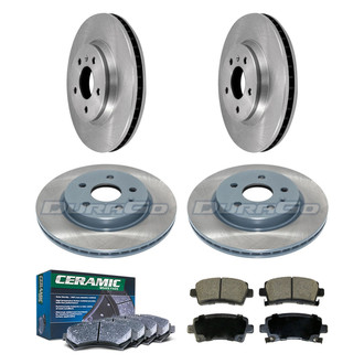 DuraGo® - Plain Front and Rear Brake Kit with Ceramic Pads