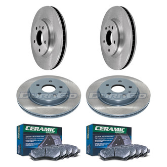 DuraGo® - Plain Front and Rear Brake Kit with Ceramic Pads