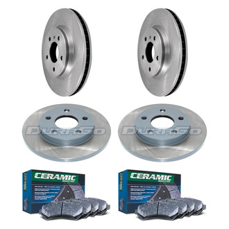 DuraGo® - Plain Front and Rear Brake Kit with Ceramic Pads