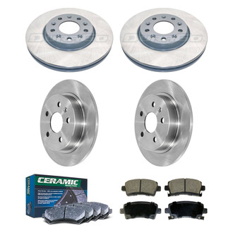 DuraGo® - Plain Front and Rear Brake Kit with Ceramic Pads