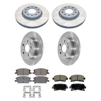 DuraGo® - Plain Front and Rear Brake Kit with Ceramic Pads