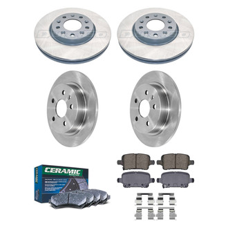 DuraGo® - Plain Front and Rear Brake Kit with Ceramic Pads