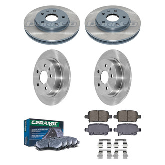 DuraGo® - Plain Front and Rear Brake Kit with Ceramic Pads