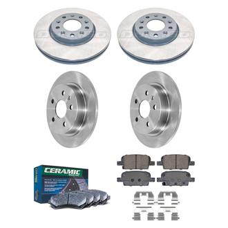 DuraGo® - Plain Front and Rear Brake Kit with Ceramic Pads