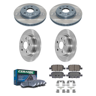 DuraGo® - Plain Front and Rear Brake Kit with Ceramic Pads