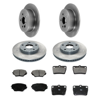 DuraGo® - Plain Front and Rear Brake Kit with Ceramic Pads