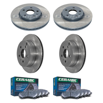 DuraGo® - Plain Front and Rear Brake Kit with Ceramic Pads