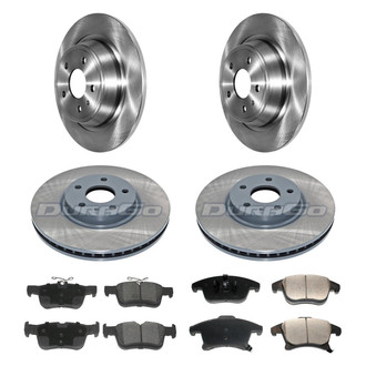 DuraGo® - Plain Front and Rear Brake Kit with Ceramic Pads