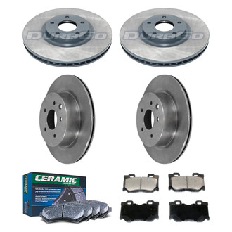 DuraGo® - Plain Front and Rear Brake Kit with Ceramic Pads