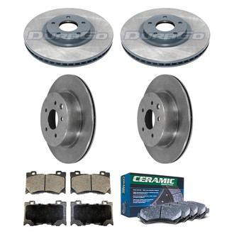 DuraGo® - Plain Front and Rear Brake Kit with Ceramic Pads