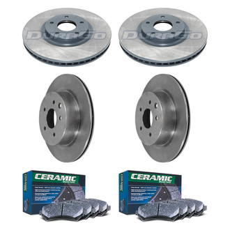DuraGo® - 1-Piece Plain Brake Kit with Ceramic Brake Pads