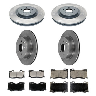DuraGo® - Plain Front and Rear Brake Kit with Ceramic Pads