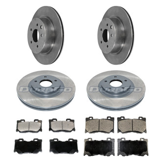 DuraGo® - Plain Front and Rear Brake Kit with Ceramic Pads