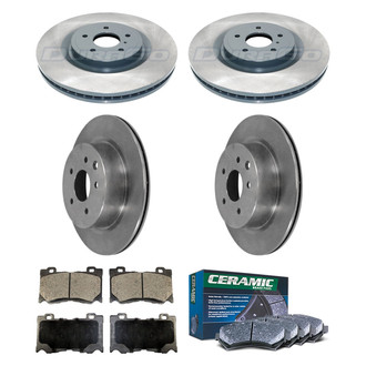 DuraGo® - Plain Front and Rear Brake Kit with Ceramic Pads