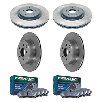 DuraGo® - Plain Front and Rear Brake Kit with Ceramic Pads