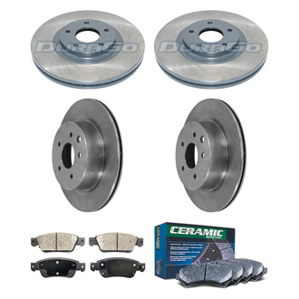 DuraGo® - Plain Front and Rear Brake Kit with Ceramic Pads