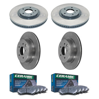 DuraGo® - Plain Front and Rear Brake Kit with Ceramic Pads