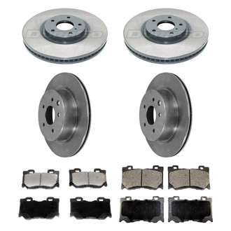 DuraGo® - Plain Front and Rear Brake Kit with Ceramic Pads