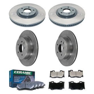 DuraGo® - Plain Front and Rear Brake Kit with Ceramic Pads