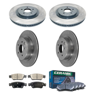 DuraGo® - Plain Front and Rear Brake Kit with Ceramic Pads