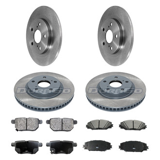 DuraGo® - 1-Piece Plain Brake Kit with Ceramic Brake Pads