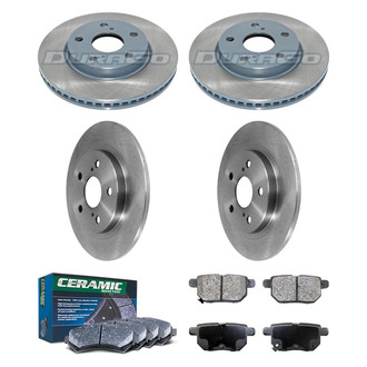 DuraGo® - Plain Front and Rear Brake Kit with Ceramic Pads