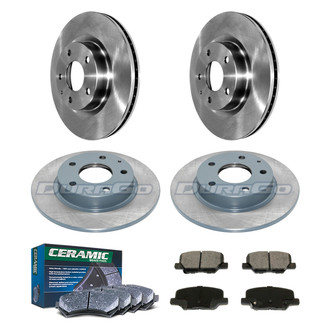 DuraGo® - Plain Front and Rear Brake Kit with Ceramic Pads