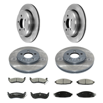 DuraGo® - Plain Front and Rear Brake Kit with Ceramic Pads