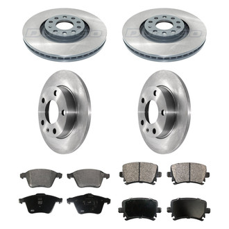 DuraGo® - Plain Front and Rear Brake Kit with Ceramic Pads