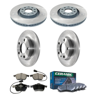 DuraGo® - Plain Front and Rear Brake Kit with Ceramic Pads