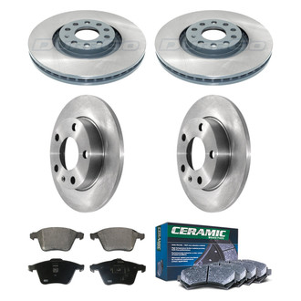 DuraGo® - Plain Front and Rear Brake Kit with Ceramic Pads