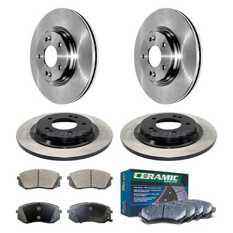 DuraGo® - Plain Front and Rear Brake Kit with Ceramic Pads