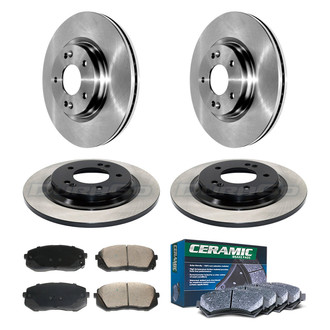 DuraGo® - Plain Front and Rear Brake Kit with Ceramic Pads