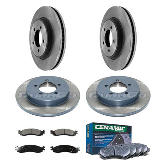 DuraGo® - Plain Front and Rear Brake Kit with Ceramic Pads