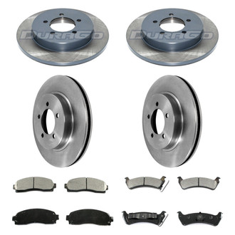 DuraGo® - Plain Front and Rear Brake Kit with Ceramic Pads