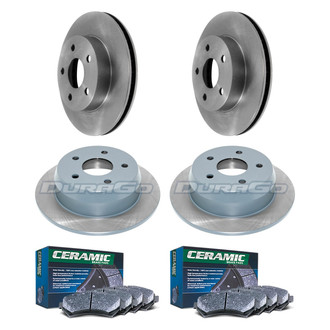 DuraGo® - Plain Front and Rear Brake Kit with Ceramic Pads