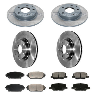 DuraGo® - Plain Front and Rear Brake Kit with Ceramic Pads