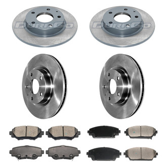 DuraGo® - Plain Front and Rear Brake Kit with Ceramic Pads
