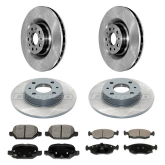 DuraGo® - Plain Front and Rear Brake Kit with Ceramic Pads
