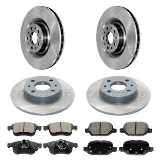 DuraGo® - Plain Front and Rear Brake Kit with Ceramic Pads