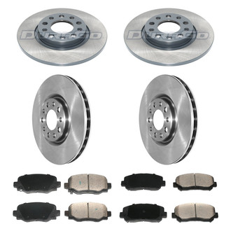 DuraGo® - Plain Front and Rear Brake Kit with Ceramic Pads